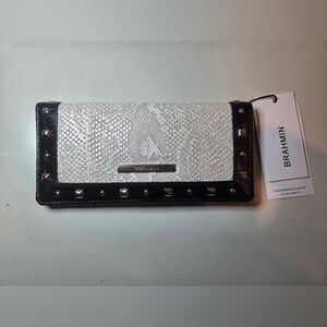 NWT Brahmin Ady Multi Theona Stud Iridescent Wallet And Credit Card Holder